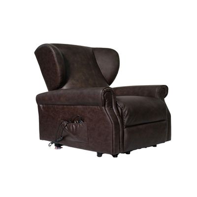 Sime EE-P2 Adjustable Electric Zero-Gravity Lift Recliner, 2 Motors, Brown Genuine Leather