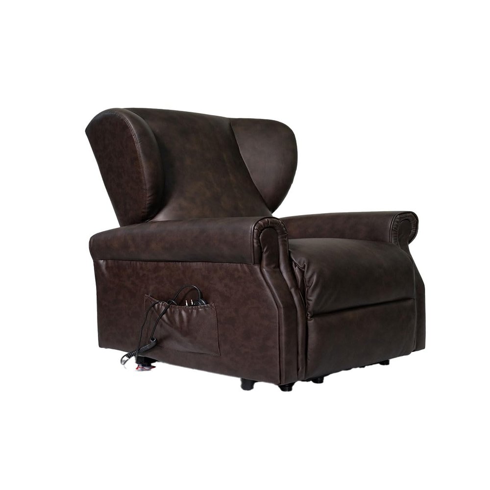 Sime EE-P2 Adjustable Electric Zero-Gravity Lift Recliner, 2 Motors, Brown Genuine Leather