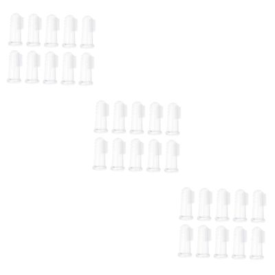 BESPORTBLE 30-Set Finger Toothbrushes for Pets, Food-Grade Silicone, Gentle Dental Cleaning Tool for Dogs and Cats