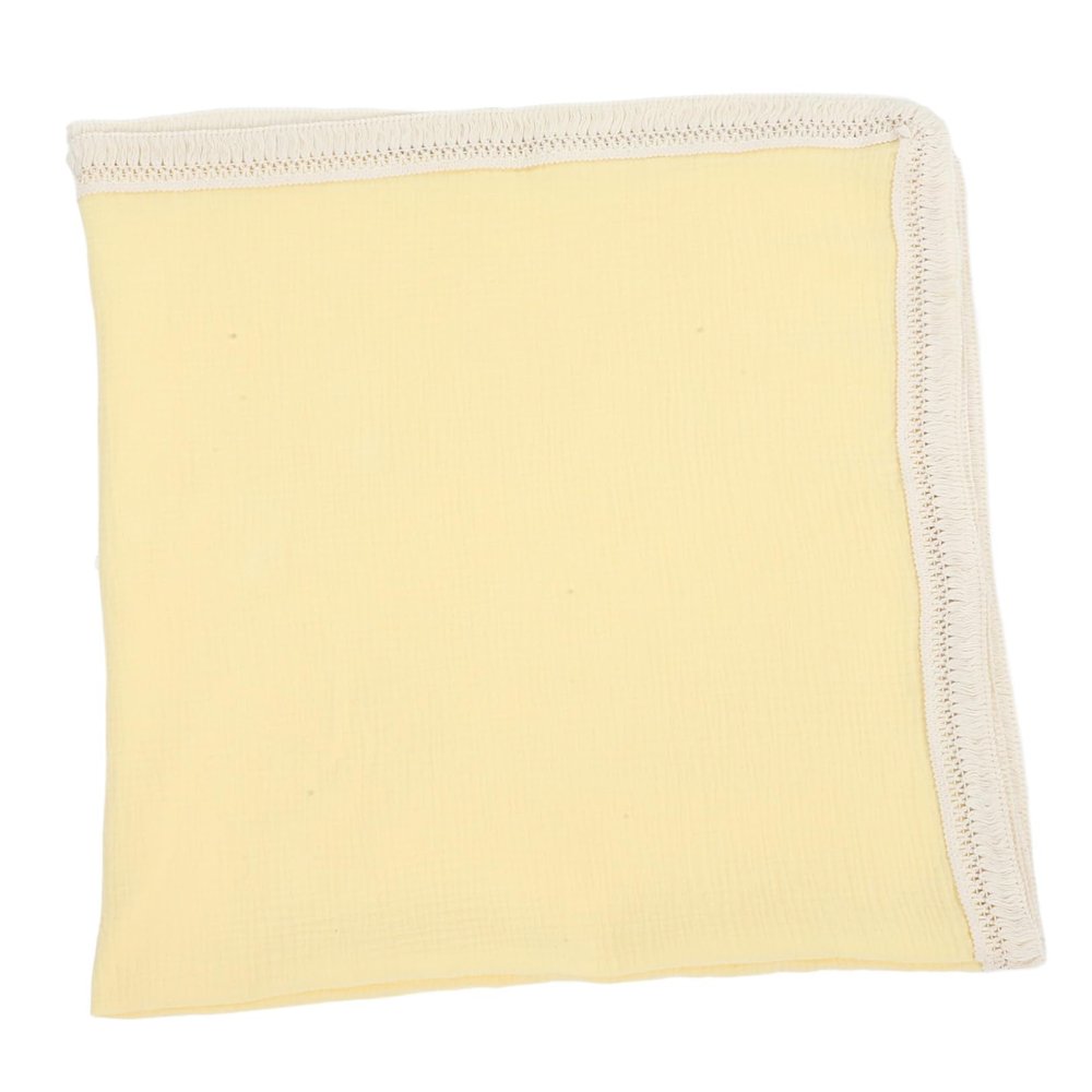 Hoement Yellow Cotton Swaddle Blanket for Newborns with Pineapple Pattern