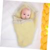 Hoement Yellow Cotton Swaddle Blanket for Newborns with Pineapple Pattern view 2