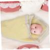 Hoement Yellow Cotton Swaddle Blanket for Newborns with Pineapple Pattern view 3