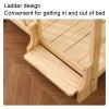 XPLKQXE Elevated Wooden Pet Bed, Blue, 53 x 38 x 73 cm view 3