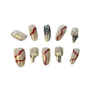 HTTGDGDH Temperament-Strengthening Nail Patch for Fingernails, Student Spice Girl, 10-Pack (M)