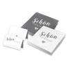 itenga Table Decoration Set – “Nice That You’re Here” Napkins, 40 3-Ply Napkins and 48 Matching Place Cards, Gray and White view 1