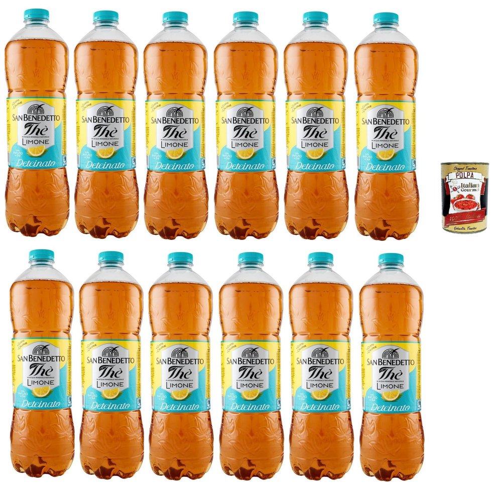 Italian Gourmet Decaffeinated Lemon Iced Tea, PET Bottles, 12 x 1.5 L
