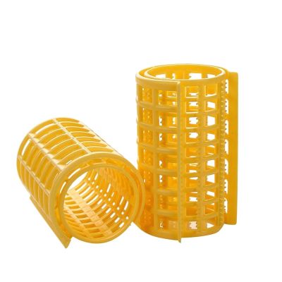 6-Piece Heatless Plastic Curlers for Roots and Bangs, Yellow, 3.6 cm