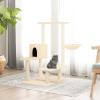 Homgoday Cat Tree with Sisal Scratching Posts, Cream, 94.5 cm view 1