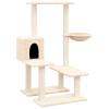 Homgoday Cat Tree with Sisal Scratching Posts, Cream, 94.5 cm view 2