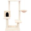 Homgoday Cat Tree with Sisal Scratching Posts, Cream, 94.5 cm view 3