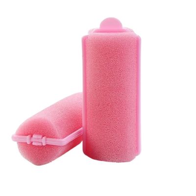 12-Piece Soft Sponge Foam Hair Rollers, Heatless Curlers, Red, 2 cm