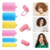 12-Piece Soft Sponge Foam Hair Rollers, Heatless Curlers, Red, 2 cm view 3
