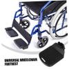 Replacement Wheelchair Footrests, 2-Piece Set, Black PA view 2