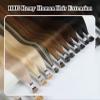 Remy Human Hair Clip-In Extensions, Black to Brown with Blonde view 4