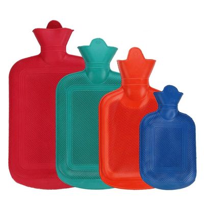 Rubber Hot Water Bottles, Hand Warmers, Menstrual Relief, Natural Rubber, Random Color, 4-Pack