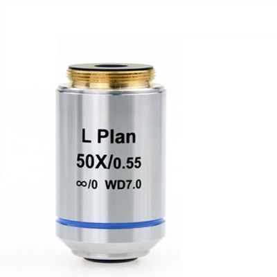 50× Microscope Auxiliary Lens Kit, Flat-Field Infinity Plan Objective, RMS 20.2 mm