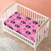 Hiseng 2-Pack Baby Fitted Sheets for Square and Oval Mattresses, Soft Microfiber Sheets for Bassinet and Stroller Mattresses (Dog Paw, 10.51 x 85 cm) view 2