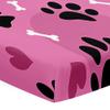 Hiseng 2-Pack Baby Fitted Sheets for Square and Oval Mattresses, Soft Microfiber Sheets for Bassinet and Stroller Mattresses (Dog Paw, 10.51 x 85 cm) view 3