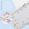 Hiseng 2-Pack Baby Fitted Sheets for Square and Oval Mattresses, Soft Microfiber Sheets for Bassinet and Stroller Mattresses (Dog Paw, 10.51 x 85 cm) view 4