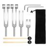 Rhghfujhgy Tuning Fork Set with Mallet (128 Hz, 136.1 Hz, 512 Hz, 4096 Hz) Chakra Healing Musical Set view 1