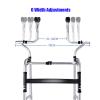 Height-Adjustable Folding Walking Frame with Padded Armrests view 4