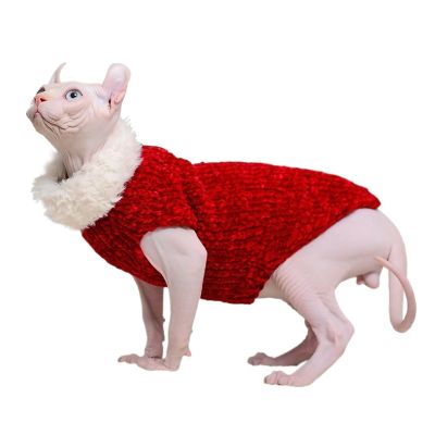 Cat Clothing for Hairless Cats, High-Collar Sweater