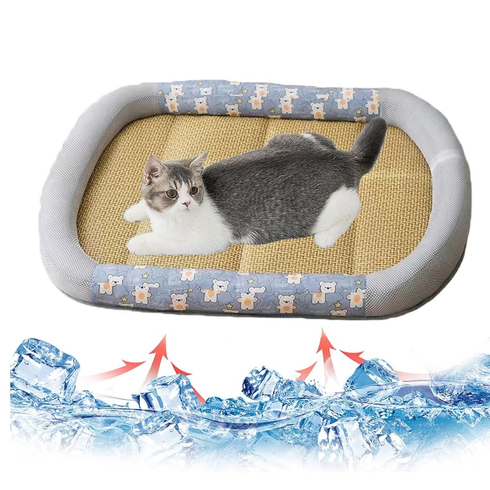 BANTASE Dog Cooling Mat 31.5 x 23.6 in, Self-Cooling Waterproof Pet Mat, XL