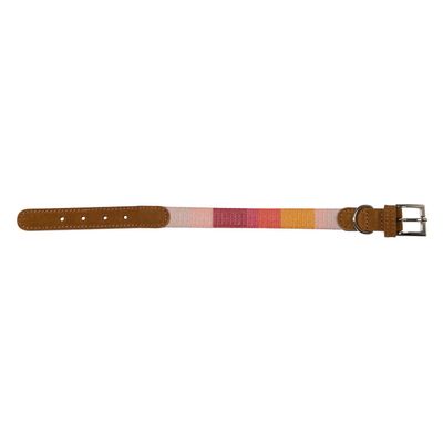 JACK AND VANILLA Ibiza Dog Collar, Pink, 30 mm x 55 cm