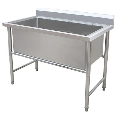 Large Stainless Steel Pet Bathtub for Dogs and Cats, 120 x 70 x 90 cm