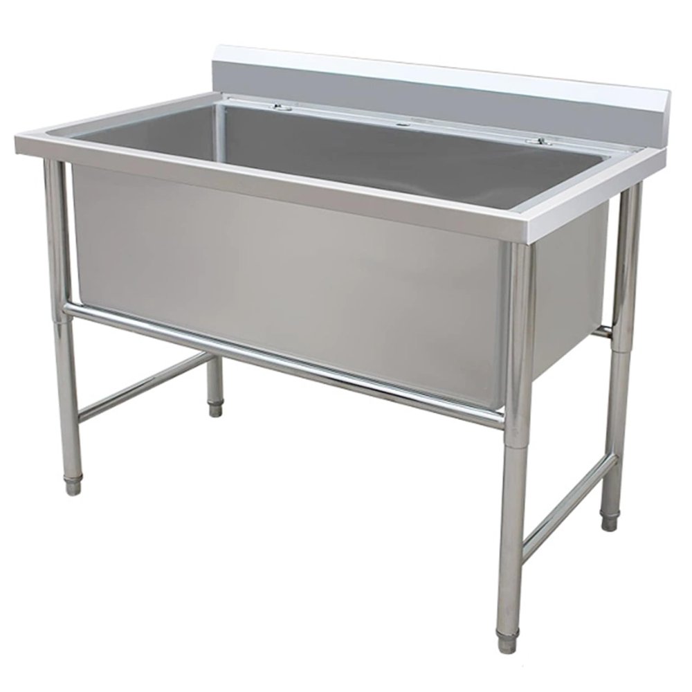 Large Stainless Steel Pet Bathtub for Dogs and Cats, 120 x 70 x 90 cm