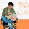 RUGUIES Ergonomic Nursing Pillow for Newborns with 45° Anti-Reflux Pillow view 4
