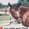 Black Lycra SkinFit Fly Mask with Ear Protection for Horses view 3