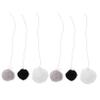 Parliky Cat Toy Balls, 6-Piece Set, Hanging Plush Balls with Elastic Rope view 1