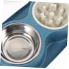 COLLBATH Stainless Steel and Plastic Double Bowl for Cats and Dogs view 3