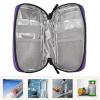 POVVFRTY Insulin Cooler Travel Case, Soft Oxford Fabric, Compact Portable Diabetic Case with 2 Ice Packs, Purple view 4