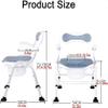 XCSCUK Bedside Commode, Portable Folding Toilet Chair, Lightweight Shower Chair for Home and Nursing Homes view 4