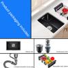 Yngg KANBUN Single-Bowl Black Stainless Steel RV Sink, 38 x 30 cm view 2