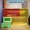 GUAWJRZDP 2/3-Tier Indoor Cat Cage, DIY Cat Playpen with Litter Box, Rattan-Style Mesh Door, Cat House, for 1–3 Cats (29.5 x 15.4 x 28.7 in) view 2