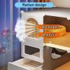 GUAWJRZDP 2/3-Tier Indoor Cat Cage, DIY Cat Playpen with Litter Box, Rattan-Style Mesh Door, Cat House, for 1–3 Cats (29.5 x 15.4 x 28.7 in) view 3