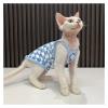 Cat Clothing for Hairless Cats, Summer, Ultra-Thin and Breathable, Lightweight, M (4.4–5.5 lb), Pink Plaid view 4