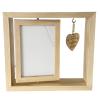Rotating Pet Memorial Picture Frame with Heart Charm view 1