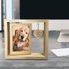 Rotating Pet Memorial Picture Frame with Heart Charm view 2
