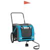 Homgoday Pet Bicycle Trailer, Blue and Gray, Oxford Fabric and Iron, with Safety Flag, for Small and Medium Dogs view 2