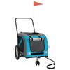 Homgoday Pet Bicycle Trailer, Blue and Gray, Oxford Fabric and Iron, with Safety Flag, for Small and Medium Dogs view 3