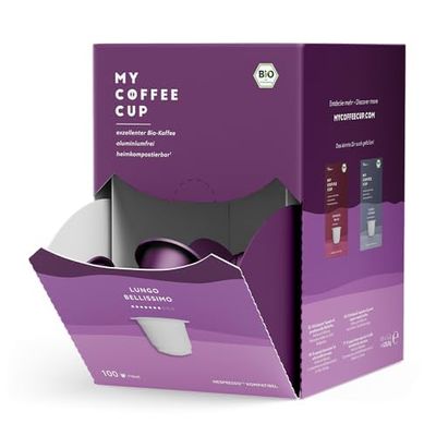 My Coffee Cup MEGA BOX Lungo Bellissimo Organic Coffee Capsules, 100 Count