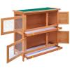 Homgoday Outdoor Wooden Rabbit Hutch with Run view 3