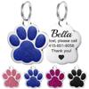 GISUREY Paw-Shaped Engraved Dog Tag with Glitter view 1