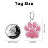 GISUREY Paw-Shaped Engraved Dog Tag with Glitter view 3