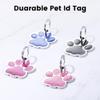 GISUREY Paw-Shaped Engraved Dog Tag with Glitter view 4