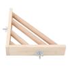 Qcwwy Bird Toy, Wooden Platform Perch, Fan-Shaped Corner Ladder view 2